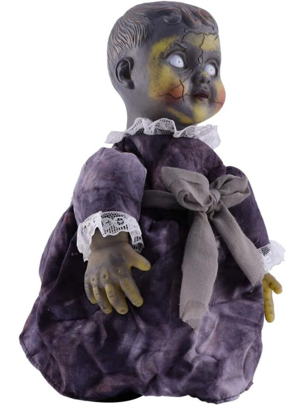 Scary Sound-Activated Walking Doll - Glowing Creepy Halloween Decor for Haunted